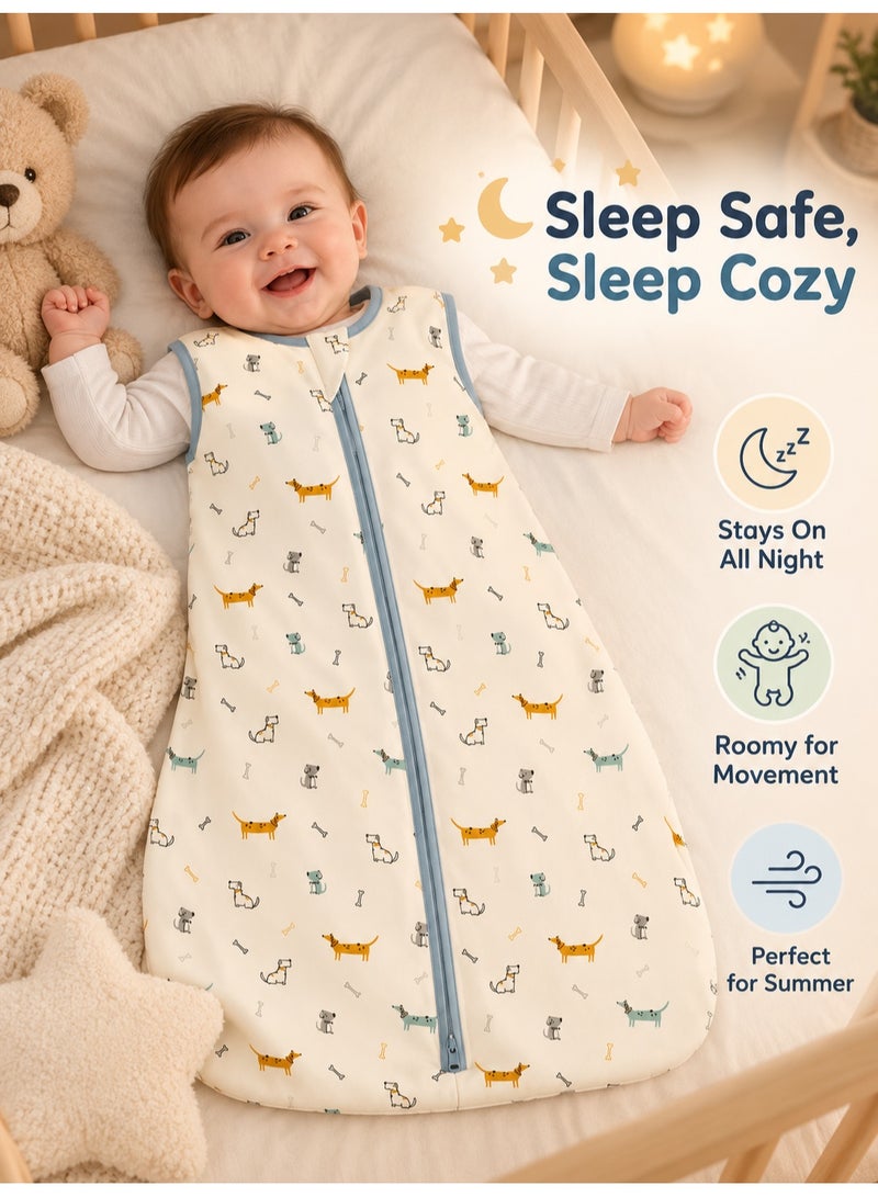 insular Baby Sleep Sack 100% Cotton Baby Sleeping Bag Sleeveless Unisex Baby Sleeping Sack Summer (M) - Image 5