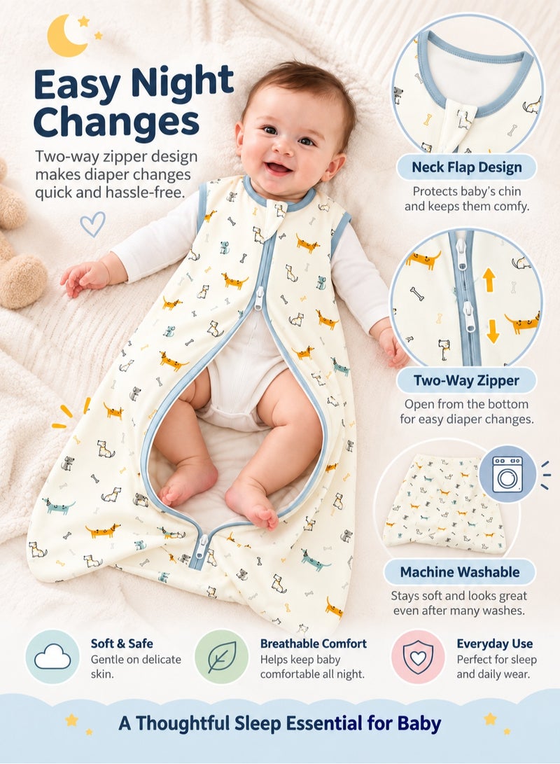 insular Baby Sleep Sack 100% Cotton Baby Sleeping Bag Sleeveless Unisex Baby Sleeping Sack Summer (M) - Image 3