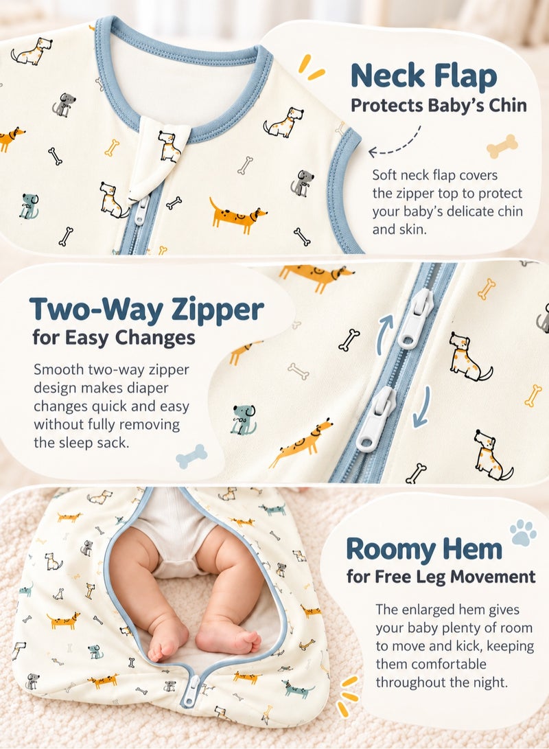 insular Baby Sleep Sack 100% Cotton Baby Sleeping Bag Sleeveless Unisex Baby Sleeping Sack Summer (M) - Image 4