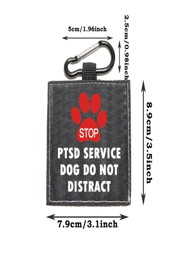 BLUPARK Funny Dog Leash Sleeve PTSD Alert Dog Gift PTSD Service Dog Do Not Distract Leash Wrap with Hanging ID Patch Tag (PTSD Service-Tag) - Image 2