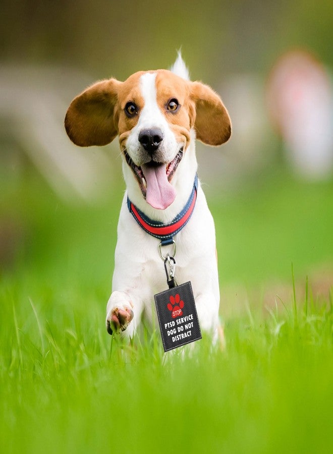 BLUPARK Funny Dog Leash Sleeve PTSD Alert Dog Gift PTSD Service Dog Do Not Distract Leash Wrap with Hanging ID Patch Tag (PTSD Service-Tag) - Image 5