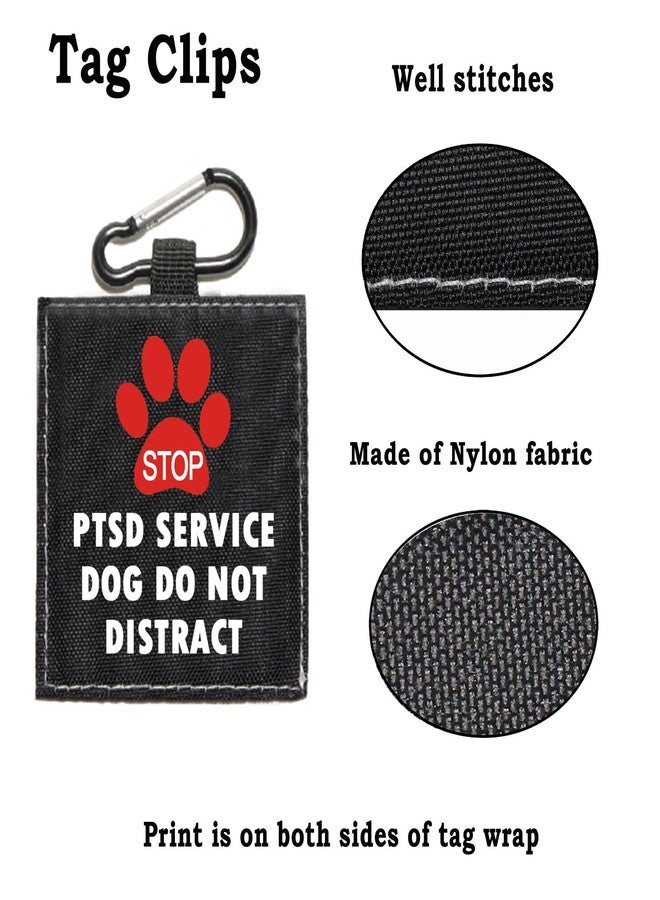 BLUPARK Funny Dog Leash Sleeve PTSD Alert Dog Gift PTSD Service Dog Do Not Distract Leash Wrap with Hanging ID Patch Tag (PTSD Service-Tag) - Image 4
