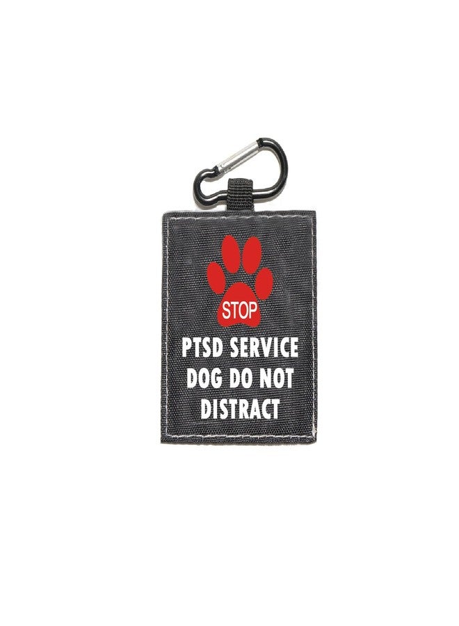 BLUPARK Funny Dog Leash Sleeve PTSD Alert Dog Gift PTSD Service Dog Do Not Distract Leash Wrap with Hanging ID Patch Tag (PTSD Service-Tag) - Image 3