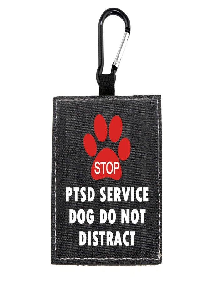 BLUPARK Funny Dog Leash Sleeve PTSD Alert Dog Gift PTSD Service Dog Do Not Distract Leash Wrap with Hanging ID Patch Tag (PTSD Service-Tag) - Image 1