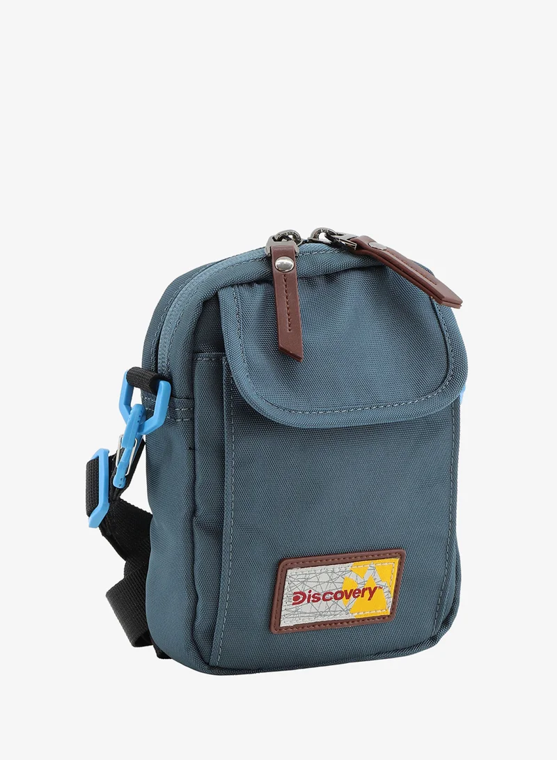 Discovery Steel Blue Discovery ICON Utility Bag Steel Blue Zipper, Compartment Casual Shoulder Bag For Men And Women Removable Shoulder Strap Secure RFID Pocket  | Best Price UAE