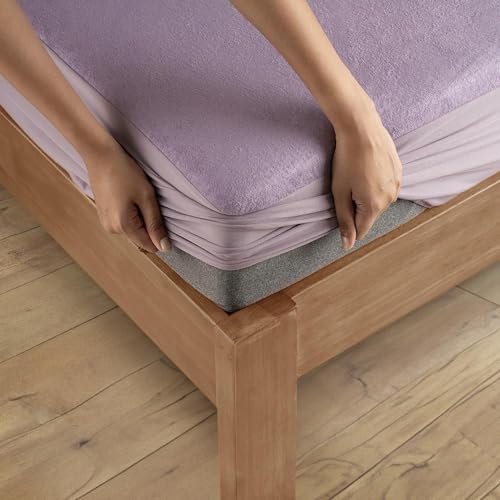 Wakefit Waterproof Bamboo Mattress Protector | Anti-Bacterial Bed Cover, Hypoallergenic, Ultra Soft Fitted Cover - Lavender (78x72 Inch) - King - Image 5