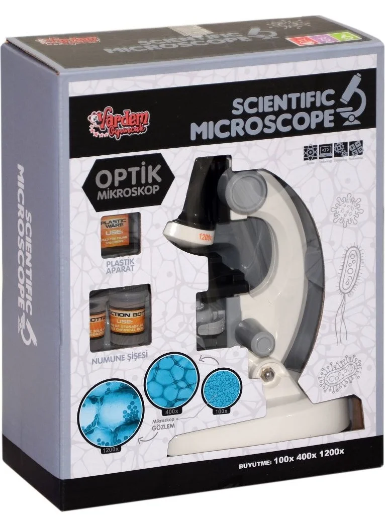 Vardem Oyuncak Vardem Toy KM-1012A-1 1013A-1 Illuminated Objective Science Microscope -Vardem