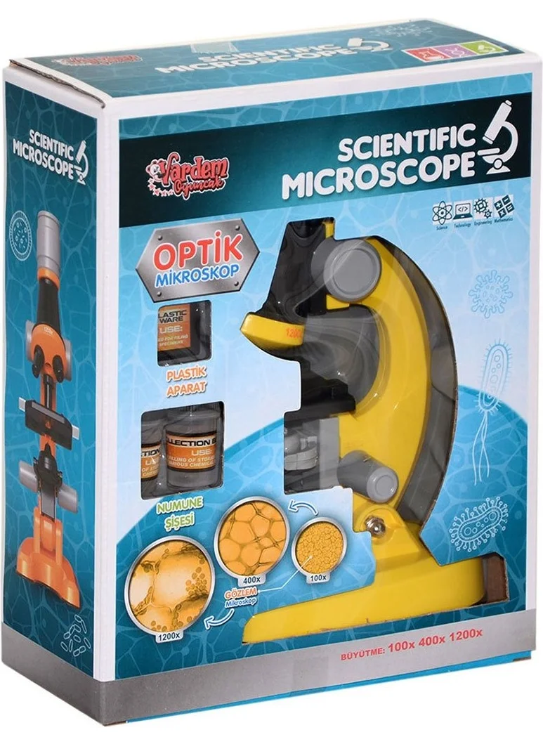 Vardem Oyuncak Vardem Toy KM-1012A-1 1013A-1 Illuminated Objective Science Microscope -Vardem