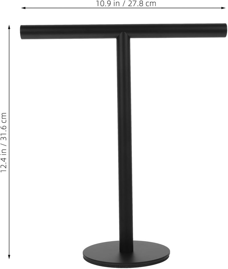 ARTIBETTER Standing Towel Rack 304 Stainless Steel Towel Storage Holder Black Round Base for Bathroom and Kitchen - Image 2