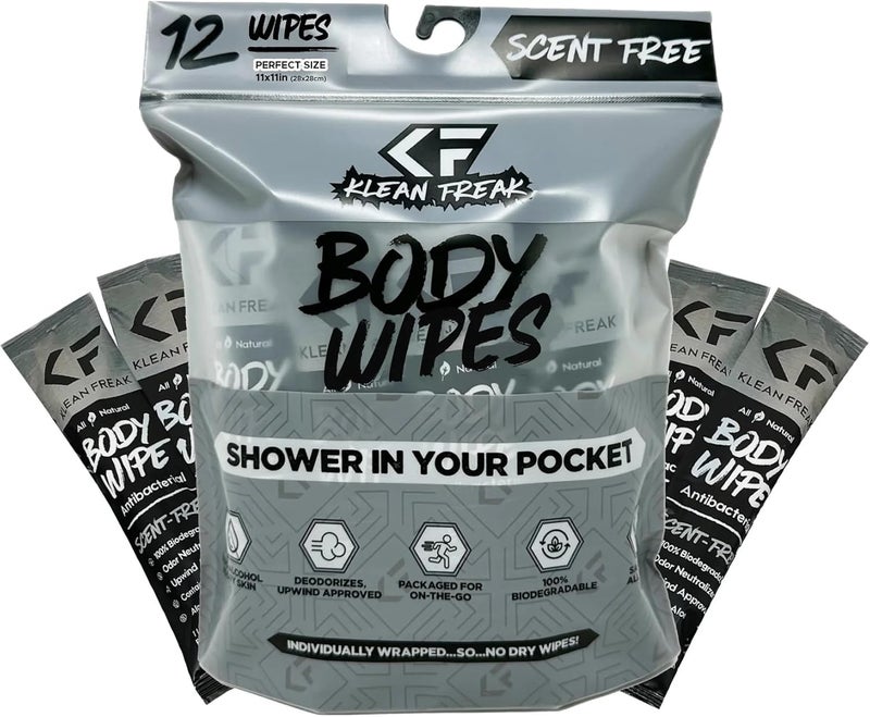 Klean Freak - Body Wipes - Dozen Pack - Scent Free - Image 1