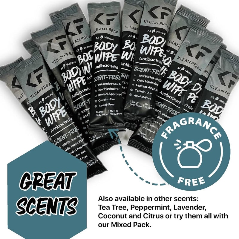 Klean Freak - Body Wipes - Dozen Pack - Scent Free - Image 2