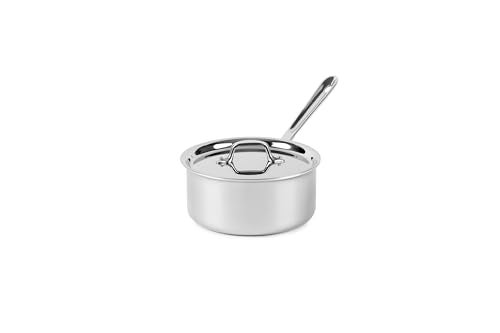 All-Clad D3 Stainless Steel 3 Quart Sauce Pan With Lid- Made in the USA- The Original Bonded Professional Cookware- Oven Safe & Induction Compatible - Image 1