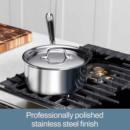 All-Clad D3 Stainless Steel 3 Quart Sauce Pan With Lid- Made in the USA- The Original Bonded Professional Cookware- Oven Safe & Induction Compatible - Image 3
