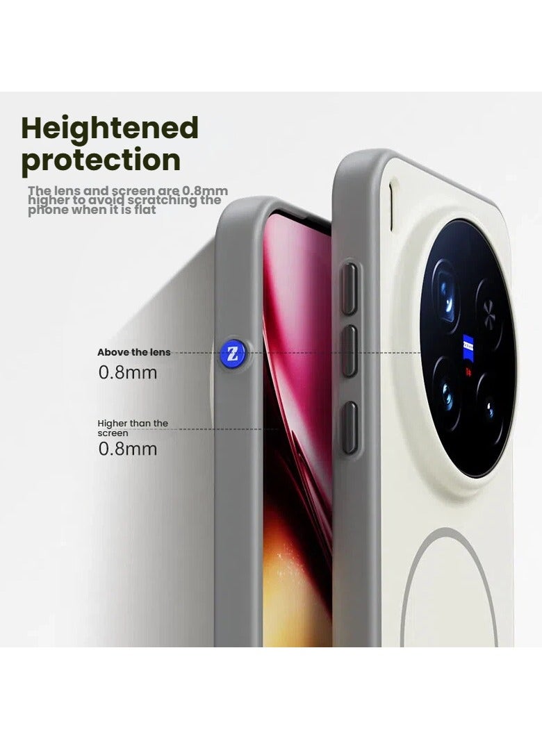 عام غلاف متوافق مع VIVO X300 Pro 2025، 【متوافق مع Mag-Safe】، حماية شاملة، مزيج من ظهر صلب من الـPC وإطار ناعم من الـTPU، غلاف واقي رفيع بملمس مات مقاوم للسقوط - Image 2