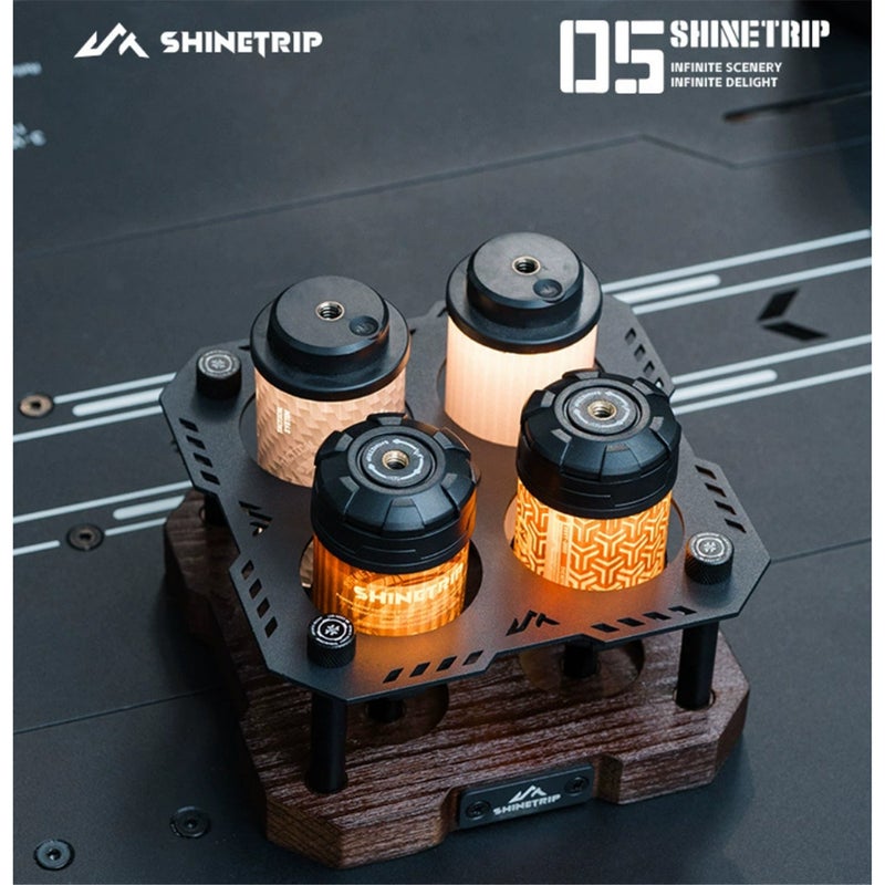 مجموعة مصابيح ShineTrip للمرح الجبلي وقاعدة مصابيح Loushi/منطقة الحرب 19 مصباحًا 38 قاعدة مصابيح من خشب الشوكة والسبيكة الألومنيوم والصلب المقاوم للصدأ A545-H00 - Image 2