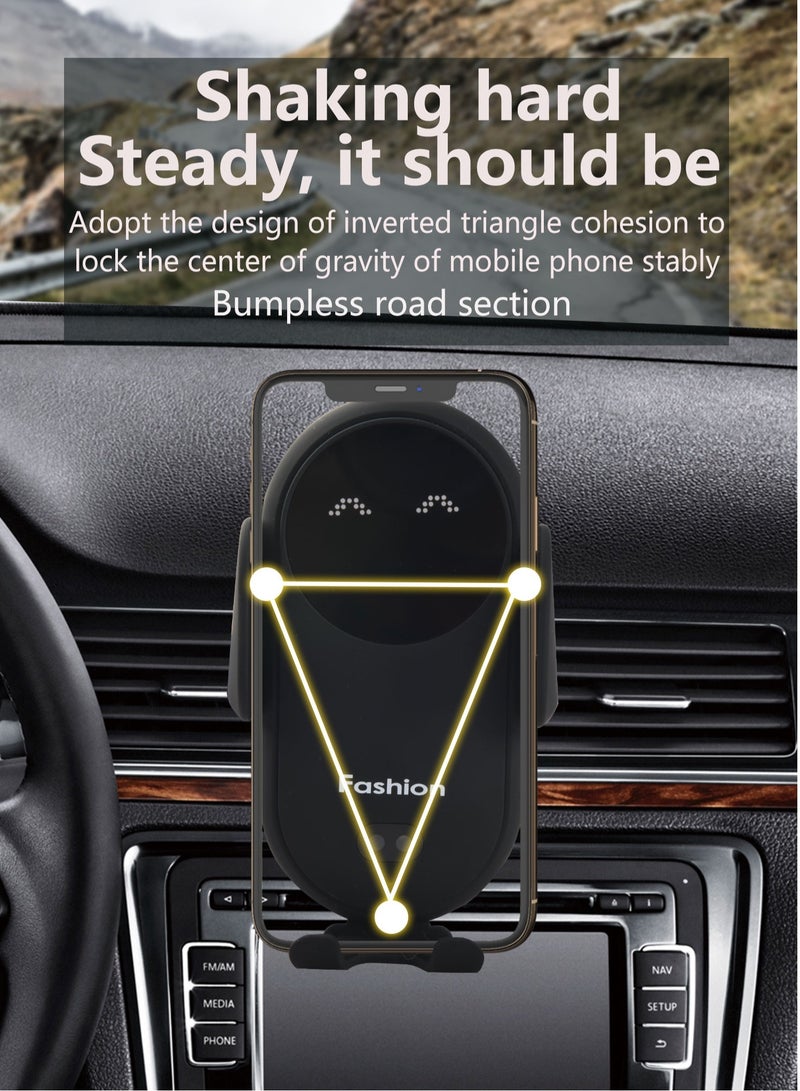 GULFLINK S11 Smart Infrared Automatic Induction Mobile Phone Holder Car Mobile Phone Charging Case Wireless Charger Car Holder- Blue  - Image 3