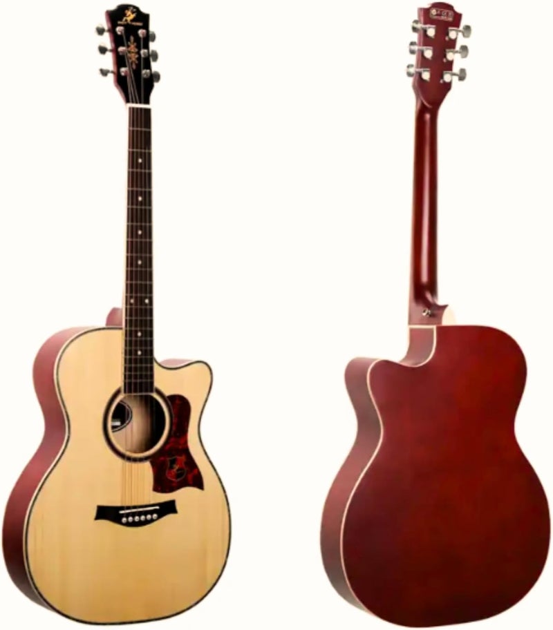 MegArya Swift Horse Series 40 Inch Cutaway Acoustic Guitar - Image 3