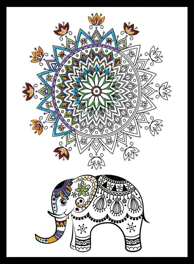 DesignWorks Ink Design Works Crafts Elephant Mandala Zenbroidery Kit - Image 1