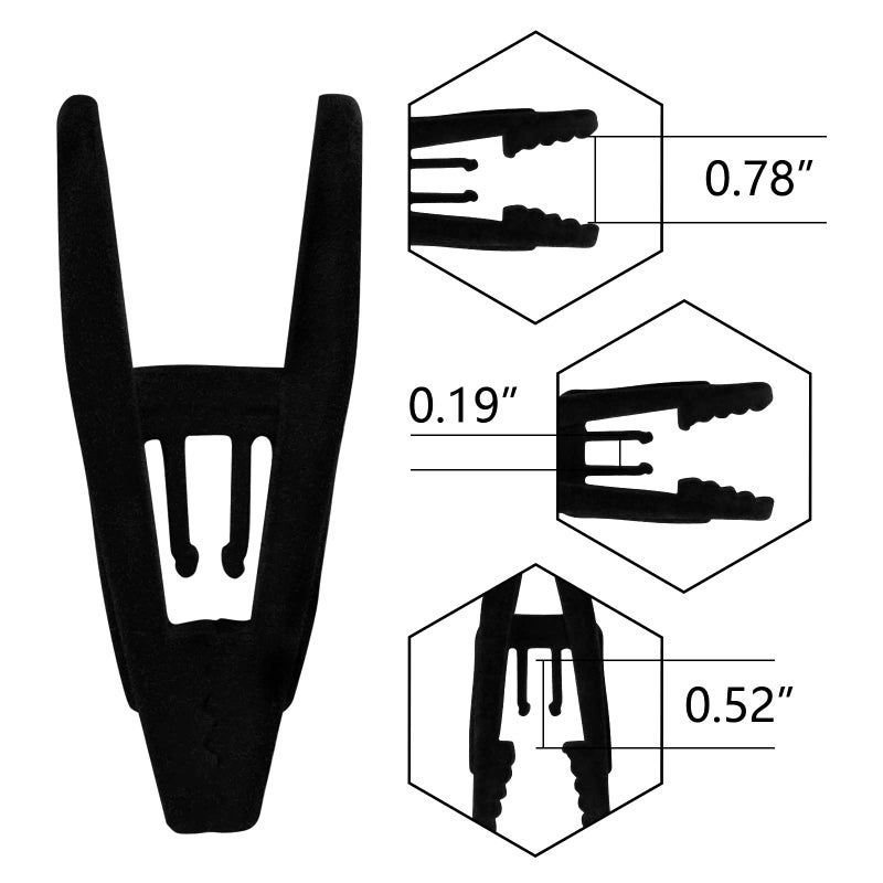Tinfol Velvet Hanger Clips, 24 Pack Black Pants Hangers Clips, Large Opening Clothes Pin, Strong Finger Flocked Clip Perfect for Use with Slim-line Clothes Velvet Hanger - Image 2