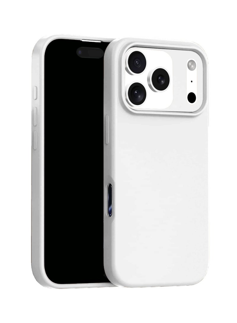 ELTRAZONE Soft Liquid Silicone Case Cover for Apple iPhone 17 Pro Max 5G (2025) – Shockproof Slim Fit Full Body Protective Case with Anti-Scratch Microfiber Lining & Smooth Matte Finish – White (MCRPSN) - Image 1