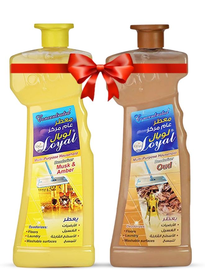 لويال معطر جو منزلي متعدد الاستخدامات، 2 × 700 مل، برائحة المسك والعنبر والعود