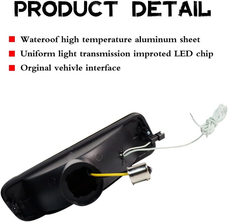 TurningMax Smoked Switchback White Amber LED DRL Turn Signal Lights for 95-00 Toyota Tacoma - Image 5