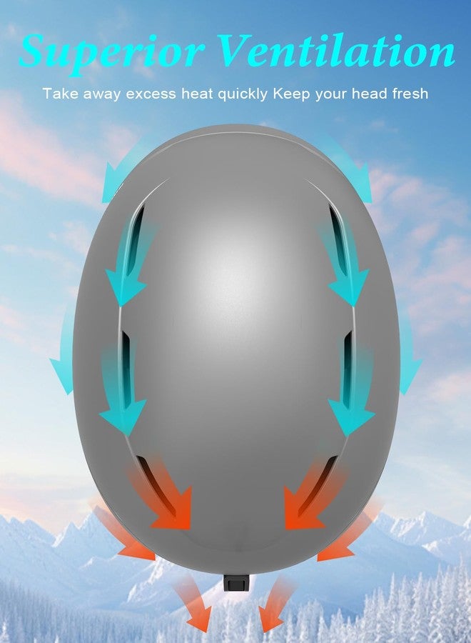 RIOROO Ski Helmet for Women Men, Safety Certified Snowboard Helmet with Shockproof ABS Hard Shell, [2024 Newest] Snowboarding Helmet with Breathable Venting System & EPS Foam for Adults & Youth - Image 3