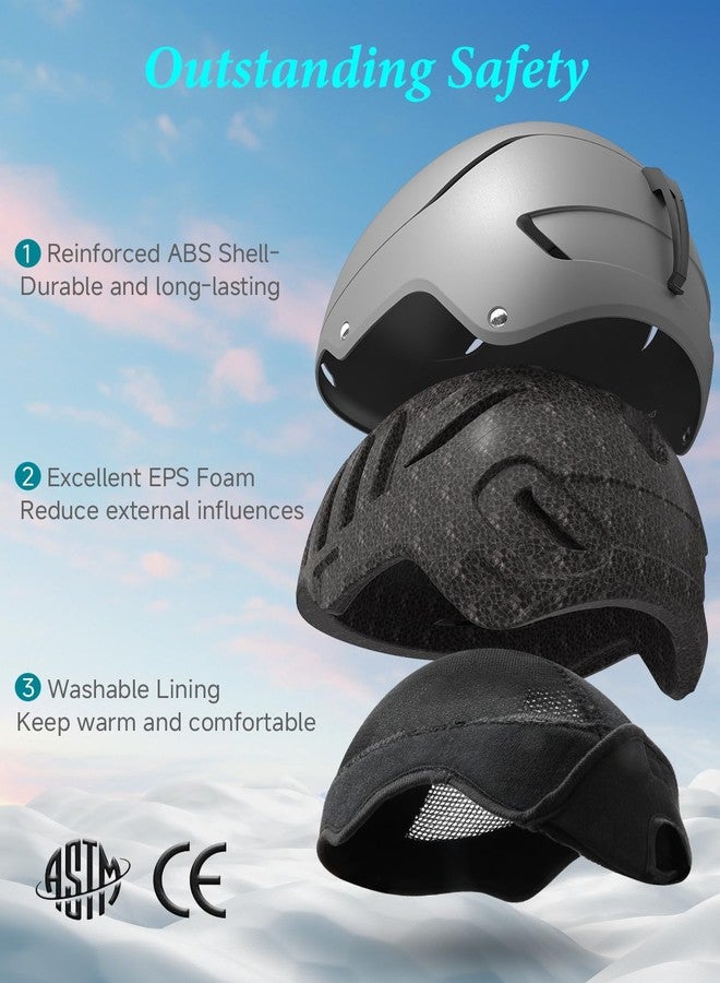 RIOROO Ski Helmet for Women Men, Safety Certified Snowboard Helmet with Shockproof ABS Hard Shell, [2024 Newest] Snowboarding Helmet with Breathable Venting System & EPS Foam for Adults & Youth - Image 2