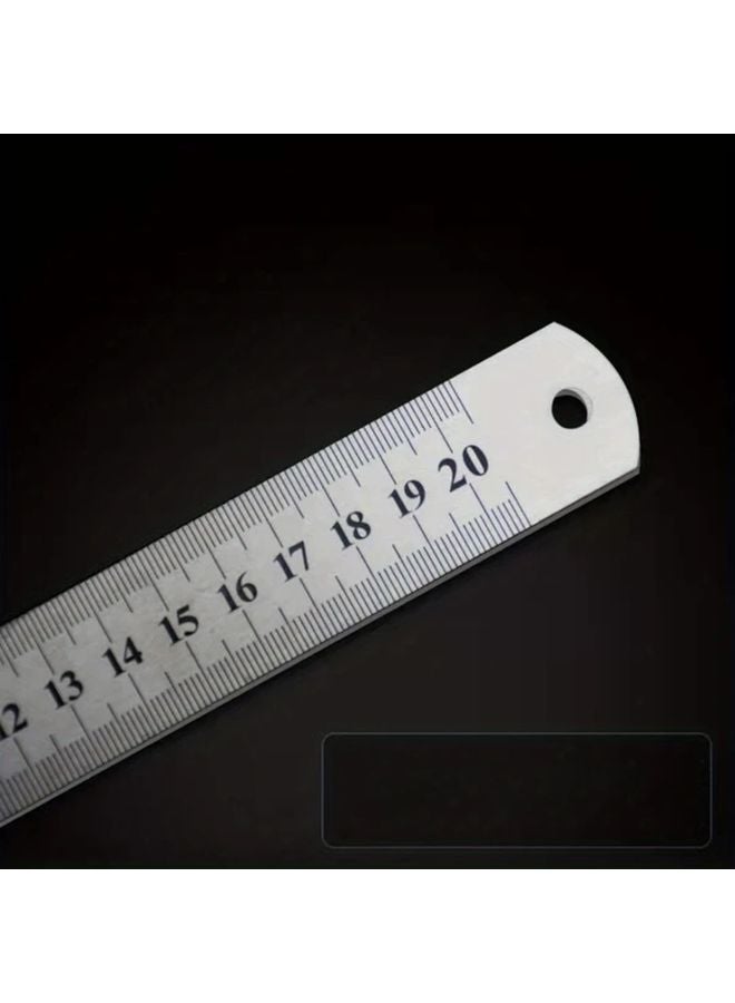 مسطرة قياس من الفولاذ المقاوم للصدأ 15 سم بعرض 19 ملم مع تدريج متري وإمبراطوري - Image 4