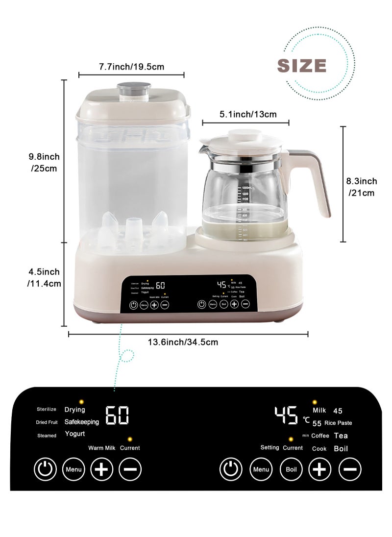URbazaar Baby Bottle Warmer for Breastmilk,Multifunctional Bottle Steamer and Dryer, Bottle Maker Formula Machine, Water Warmer for Baby Formula,Smart Temperature Control Auto Shut-Off BPA Free  - Image 2