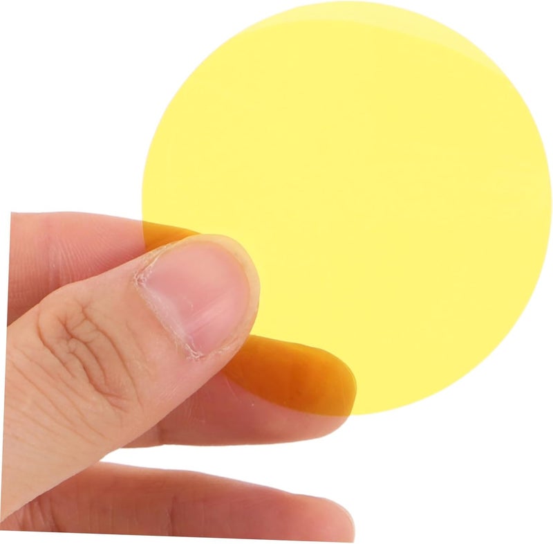 POPETPOP 20pcs Self-adhesive Warm Light Film Stickers 66mm Diameter LED Light Filter Sheets for Mood Lighting and Photography Diffuser - Image 4