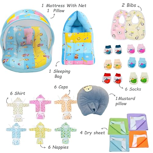 Infantbond 72 in 1 New Born Baby Summer Complete Daily Items Combo | Baby Gift Set | New Born Gift set | Infant Combo set | Baby Hospital Bag for Newborn | New Born Essentials | Infant Clothes (0-6 Months) (Crown Grey) - Image 3