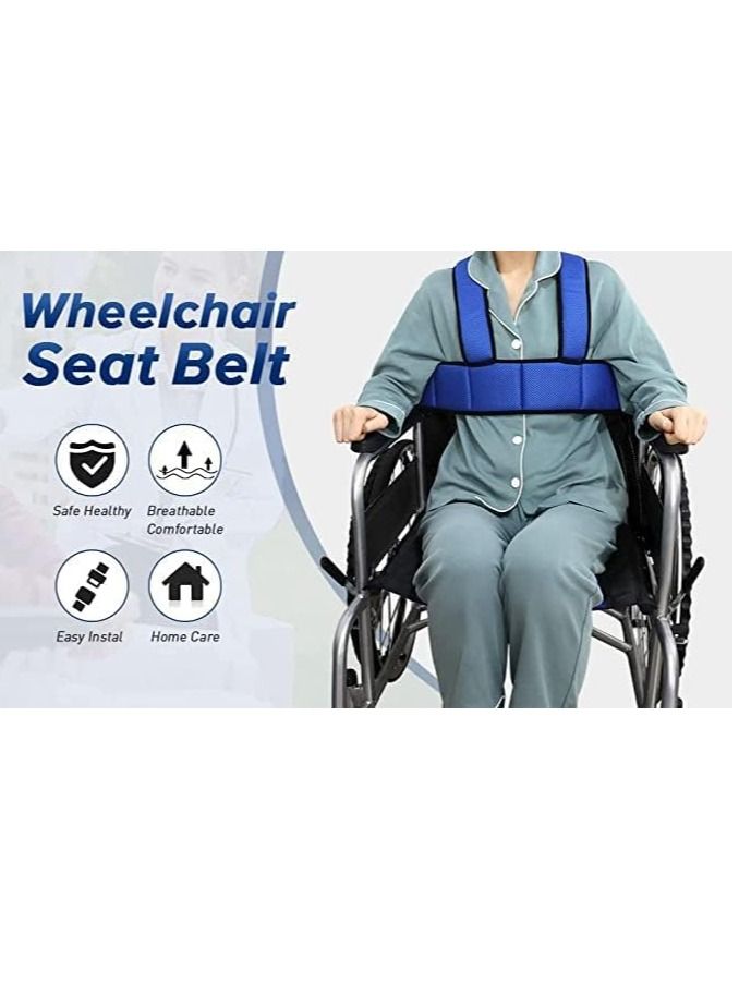 Y&D Wheelchair Seat Belt Medical Restraint Straps Patient Cares Safety Harness Adjustable Seat Belts For Wheelchairs Cushion Seat Belt With Easy Release Buckle  - Image 1
