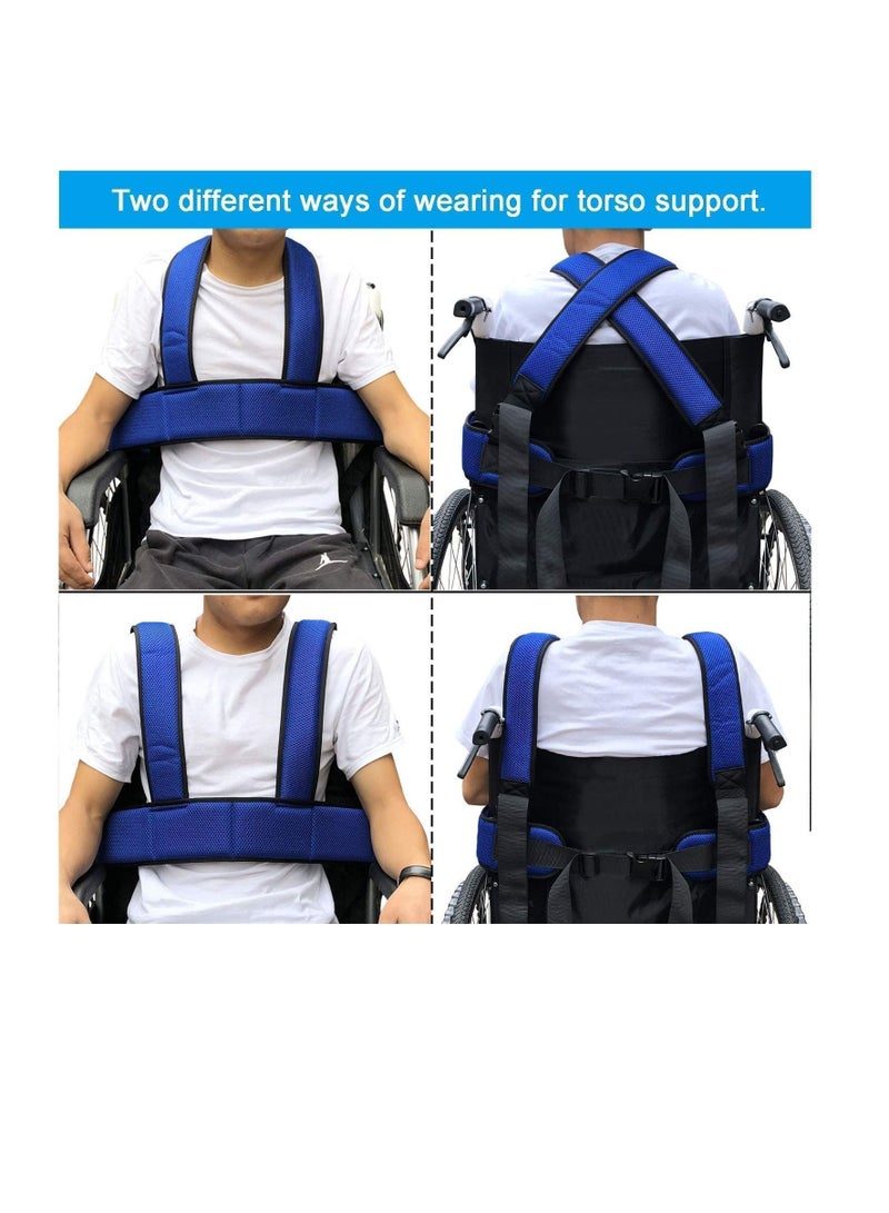 Y&D Wheelchair Seat Belt Medical Restraint Straps Patient Cares Safety Harness Adjustable Seat Belts For Wheelchairs Cushion Seat Belt With Easy Release Buckle  - Image 3