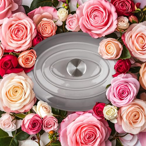 Alathote 5.5 Quart Oval Enameled Cast Iron Dutch Oven Pot with Lid, Oven Safe up to 550° F & Dishwasher Safe, Sturdy Dutch Oven Cookware - Image 2