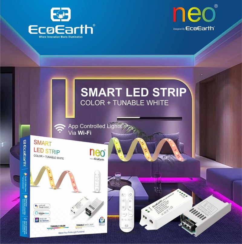 EcoEarth NEO Smart LED Strip Light Kit (RGB+CCT KIT) - Image 2