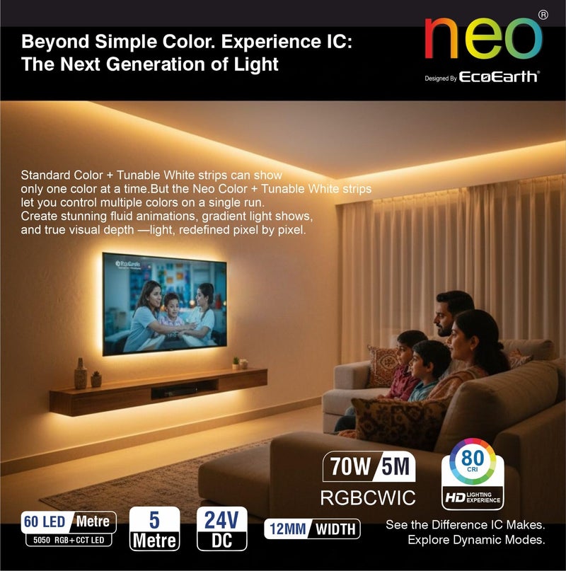 EcoEarth NEO Smart LED Strip Light Kit (RGB+CCT KIT) - Image 3
