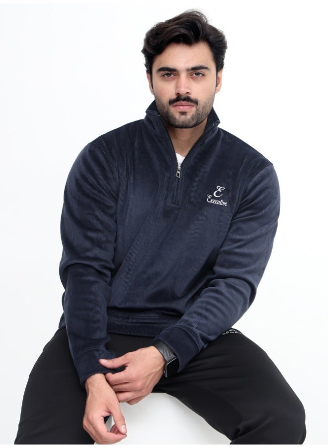 Executive LLC Velvet zip shirt in corduroy style fabric. Much comfortable for casual use like sweatshirt - Image 1