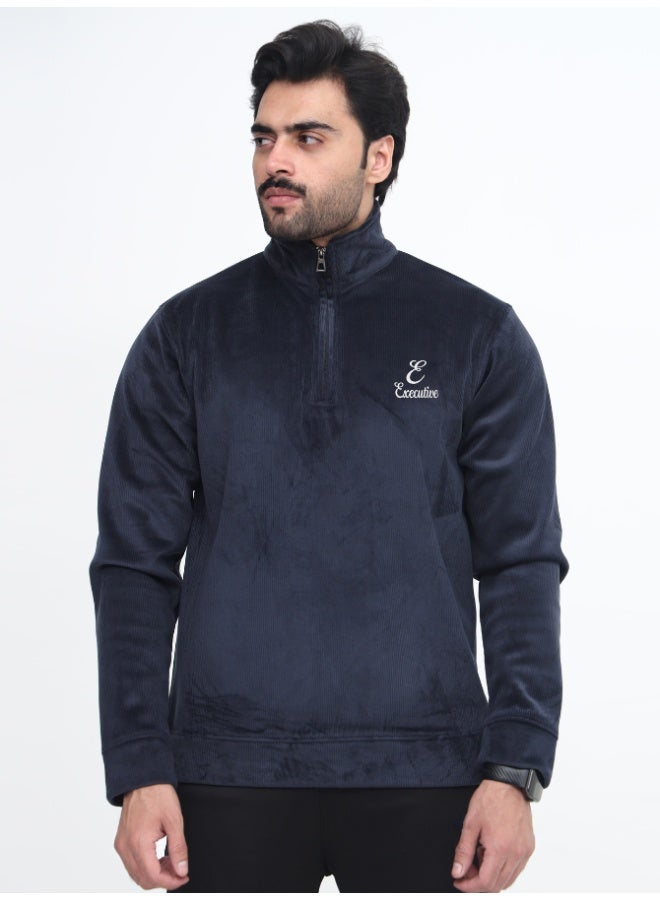 Executive LLC Velvet zip shirt in corduroy style fabric. Much comfortable for casual use like sweatshirt - Image 2