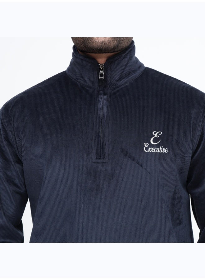 Executive LLC Velvet zip shirt in corduroy style fabric. Much comfortable for casual use like sweatshirt - Image 4