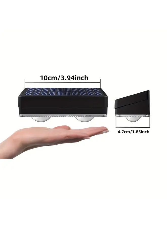 4 قطع ضوء السياج الشمسي أبيض دافئ 8 ألوان سبوتلايت خارجي للحائط للشرفة والفناء - Image 4