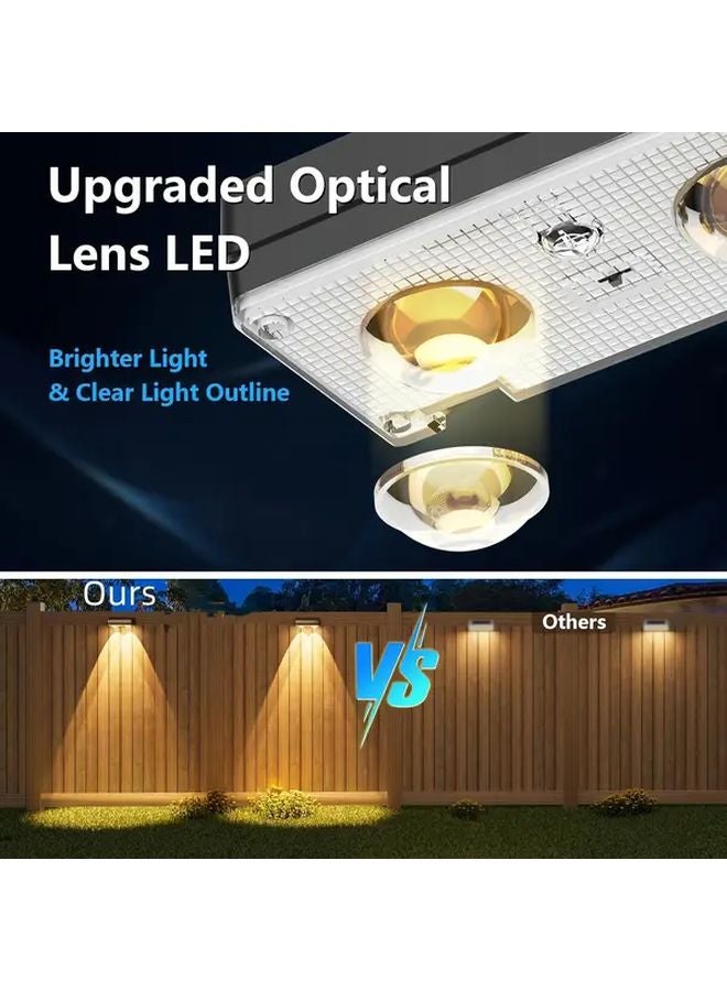 4 قطع ضوء السياج الشمسي أبيض دافئ 8 ألوان سبوتلايت خارجي للحائط للشرفة والفناء - Image 5