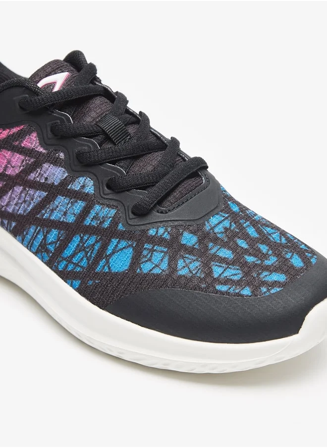 داش Women's Textured Lace-Up Sports Shoes