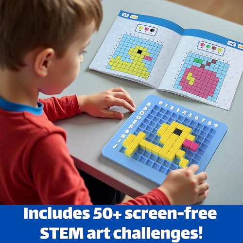 CYOEST STEM Toys Pixel Art Kit for Kids Arts and Crafts for Boys Girls Educational Science Kits STEM Activities for Kids Ages 5812 Gifts for 5 6 7 8 9 10 Year Old Brain Teasers Toy Medium - Image 5