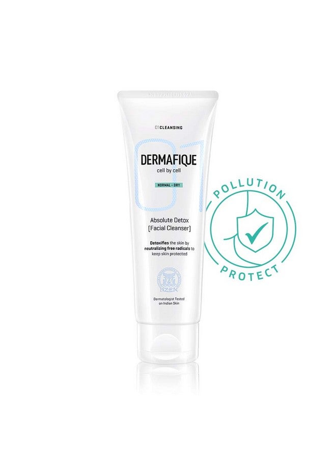 Dermafique Absolute Detox Facial Cleanser - 100Ml, With Bio-Active Cellulose Beads, Face Wash Enriched With Vitamin E & Pomegranate Extracts | Soap, Paraben & Alcohol Free | Dermatologist Tested Face Cleanser - Image 1