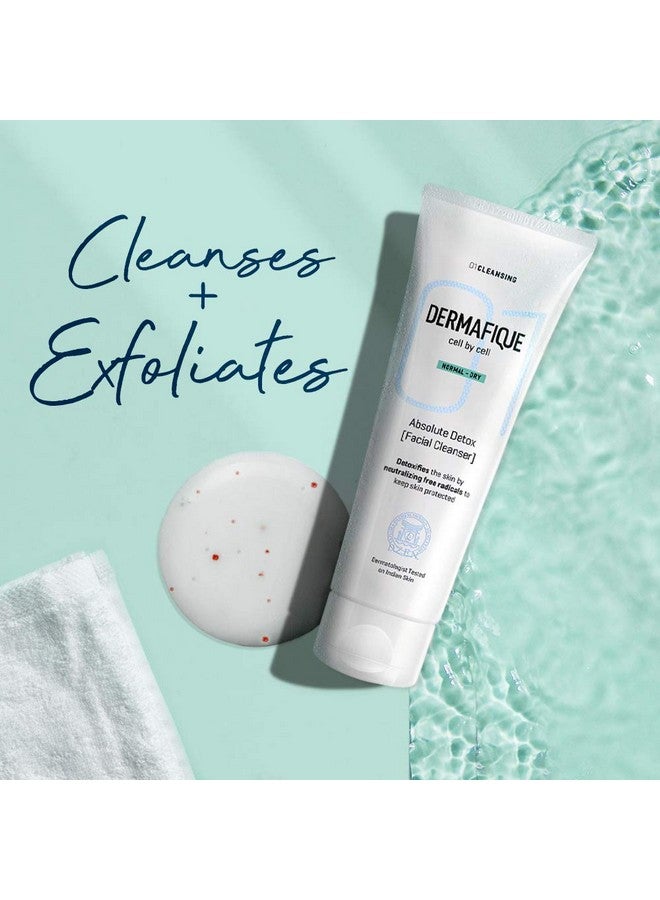 Dermafique Absolute Detox Facial Cleanser - 100Ml, With Bio-Active Cellulose Beads, Face Wash Enriched With Vitamin E & Pomegranate Extracts | Soap, Paraben & Alcohol Free | Dermatologist Tested Face Cleanser - Image 2
