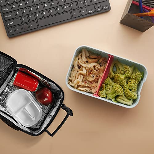 Deosk Lunch Bag Reusable Small Lunch Box for Men Women Insulated Portable Lunchbox for adults Suitable for School Work Picnic (Black) - Image 5