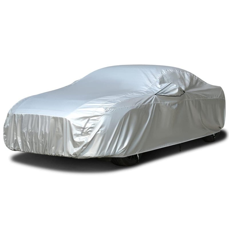Tecoom Sport Car Cover Waterproof UVProof Windproof for All Weather Indoor Outdoor Mirror Pockets Fit 183193 Inches Length CoupeConvertibleSport Car Fit for Ford Mustang Chevy Camaro etc