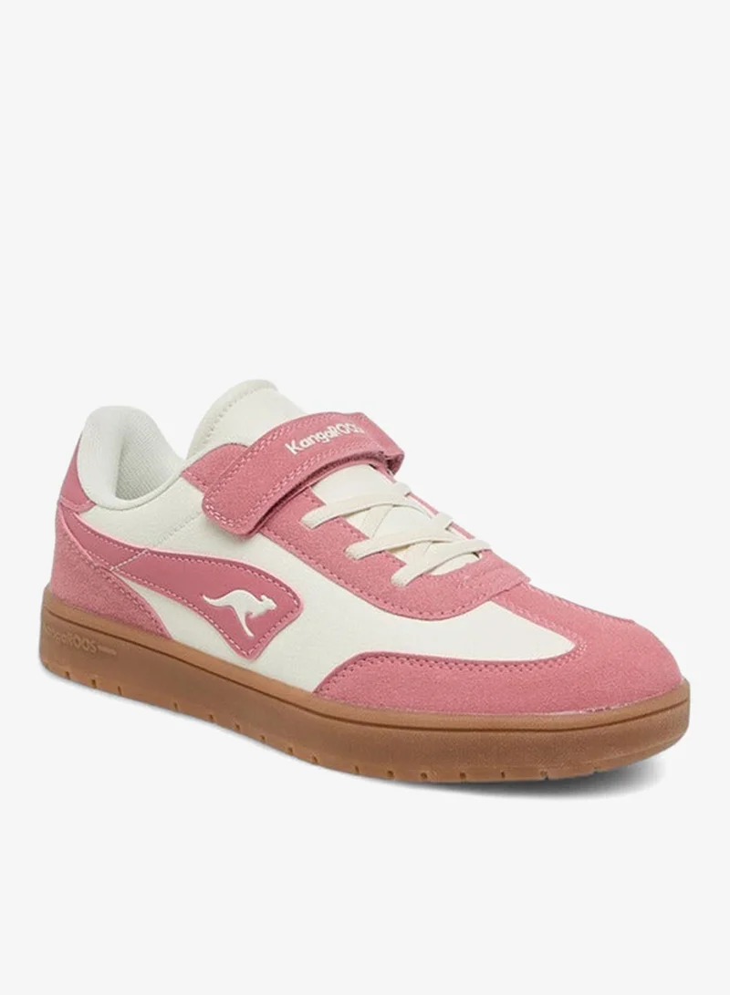 kangaROOS Women's Panelled Sneakers with Hook and Loop Closure