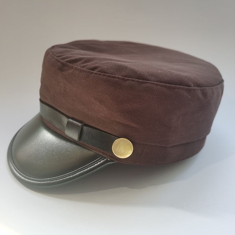 Four Seasons All-Match Hat Chanel Style Navy Hat Black Zhongshan Suit Flat Top Hat May 4Th Youth Republic Of China Student Hat - Image 1